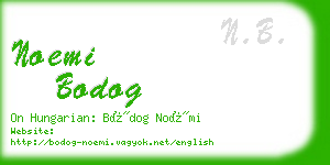 noemi bodog business card